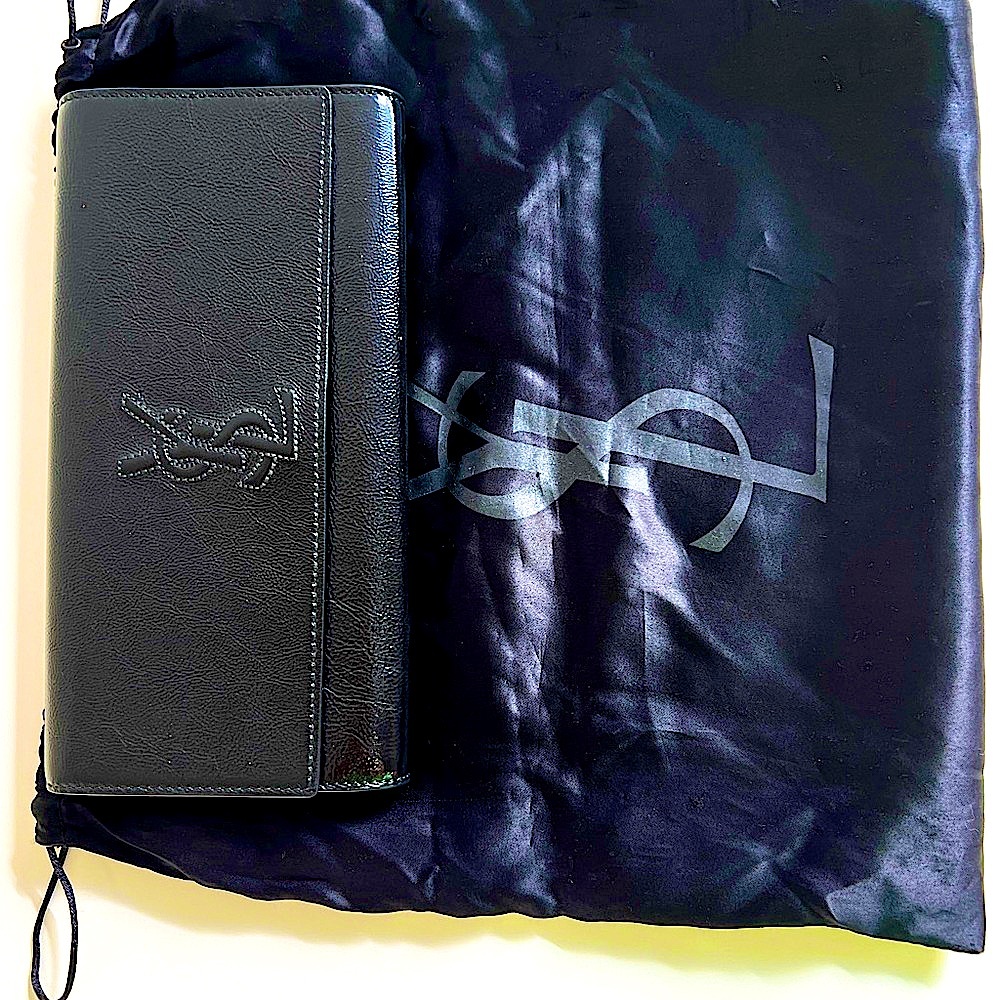 🎉🎉HP🎉🎉Yves Saint Laurent YSL Black Patent Belle De Jour Clutch🎉🎉 - Picture 2 of 12